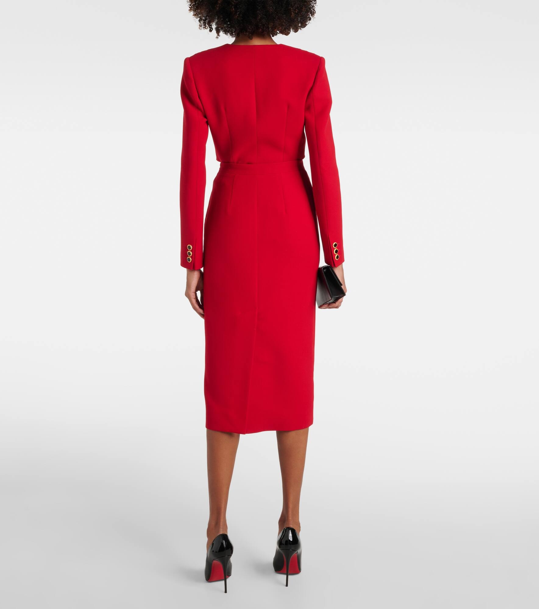 Wool midi skirt - 3