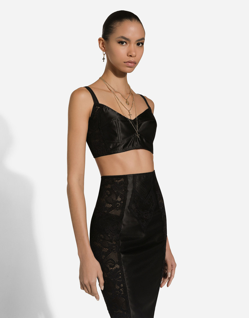 Satin and lace bralette top 4