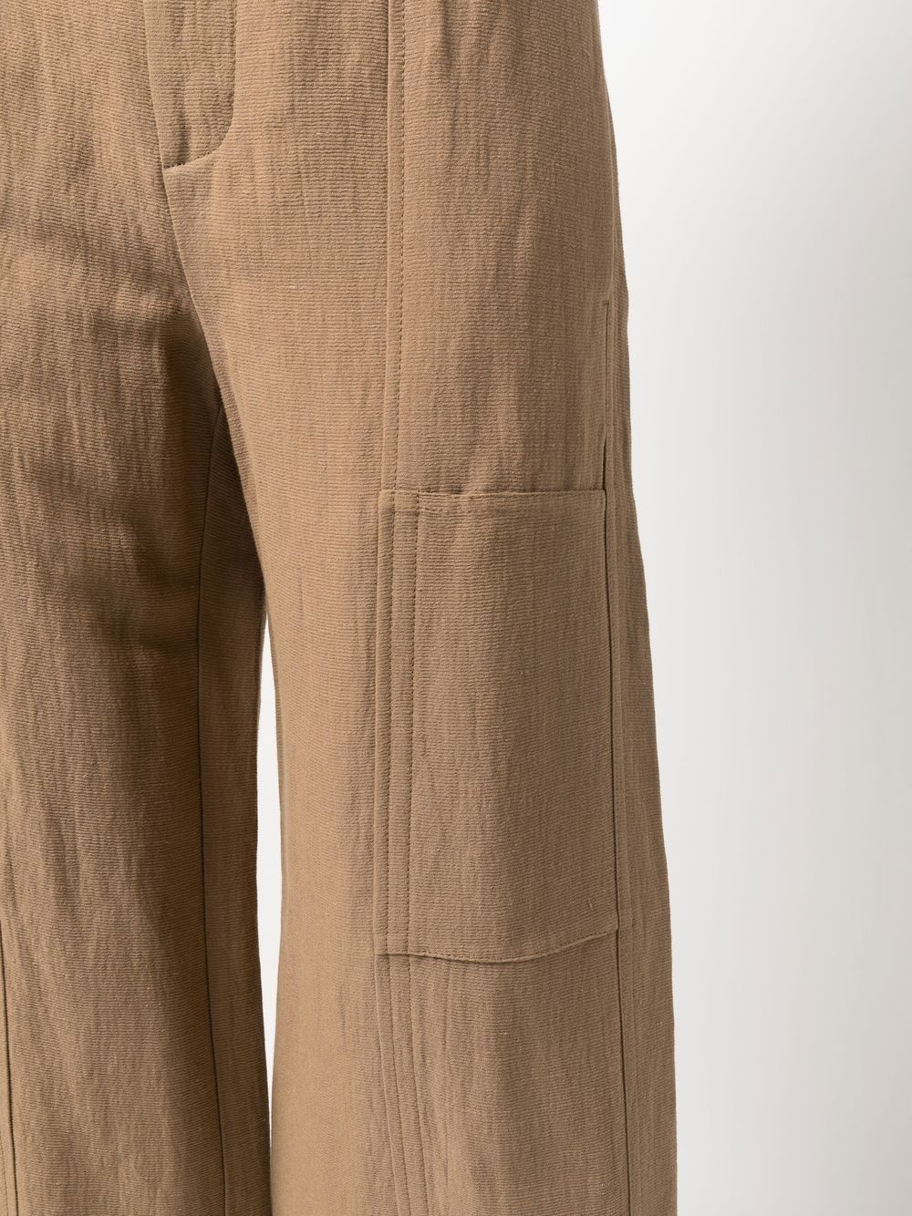one tone-patch wide-leg trousers - 5