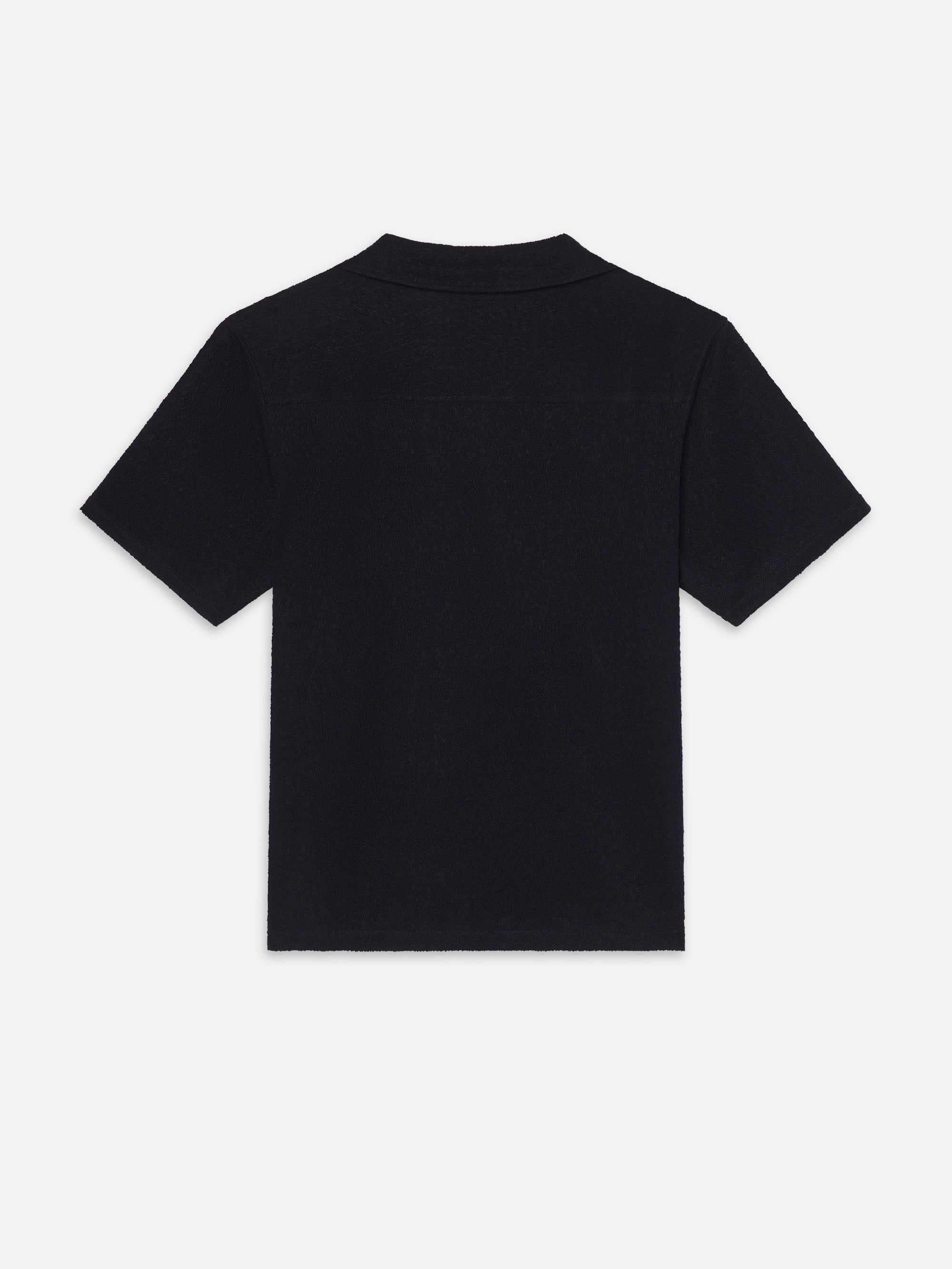 Terry Short Sleeve Shirt in Dark Navy - 4