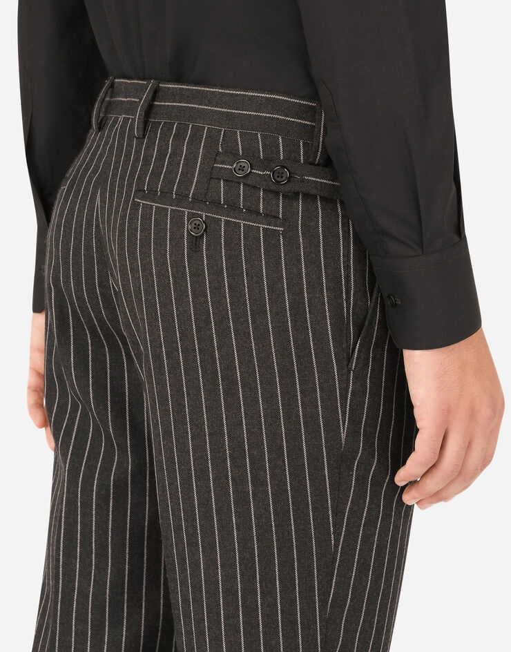 Pinstripe wool pants - 5