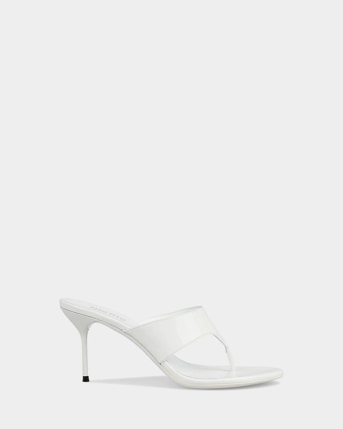 Lidia Patent Leather Stiletto Thong Mule Sandals - 1