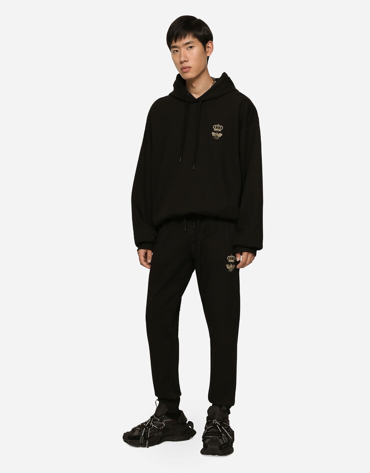 Jersey jogging pants with embroidery - 2