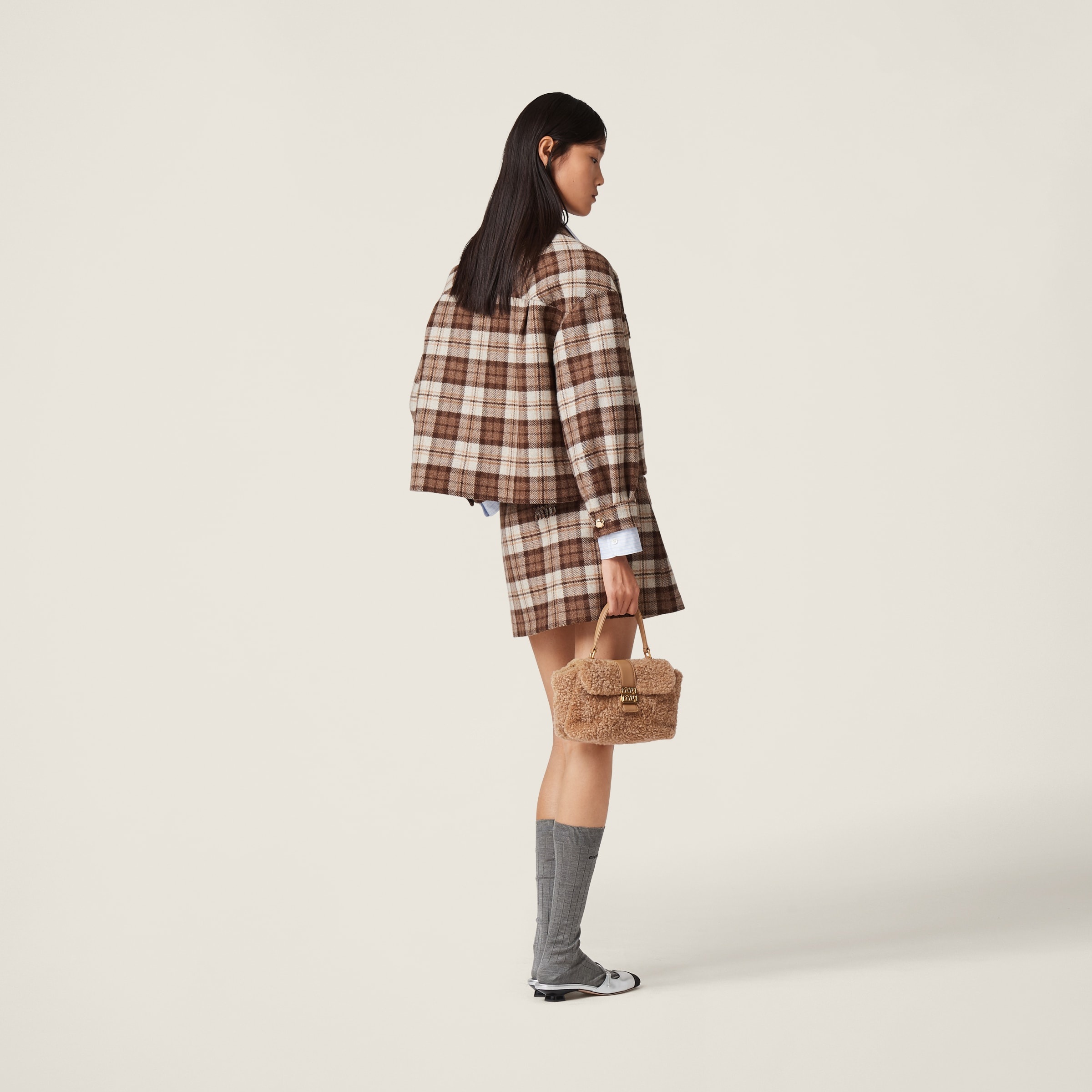 Check blouson jacket - 3