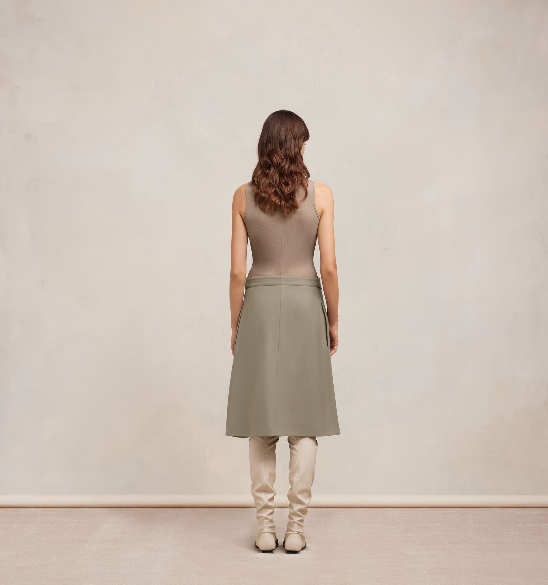 A Line Skirt With Floating Panels - 5
