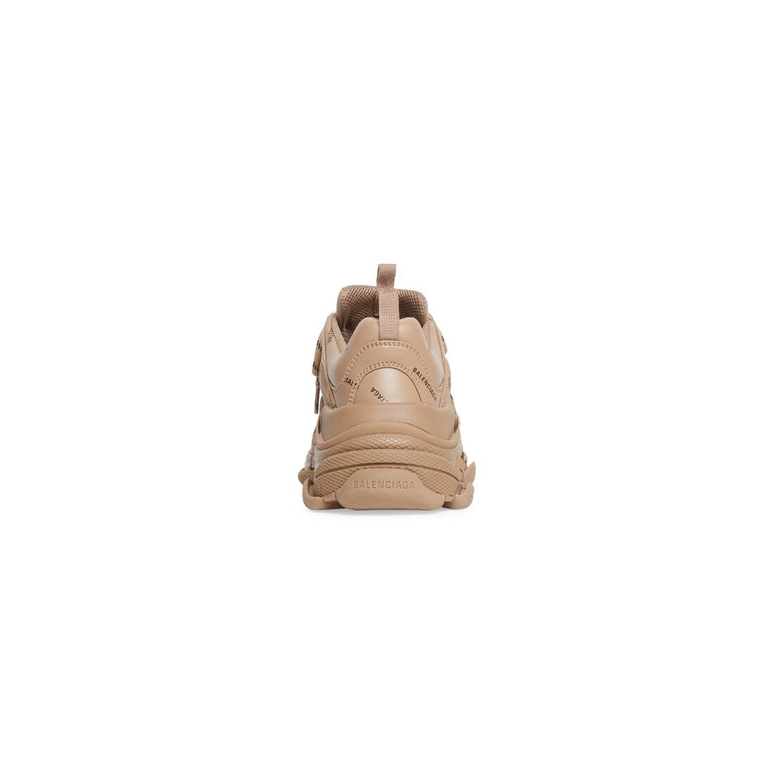 Women's Triple S Sneaker Allover Logo in Beige - 4