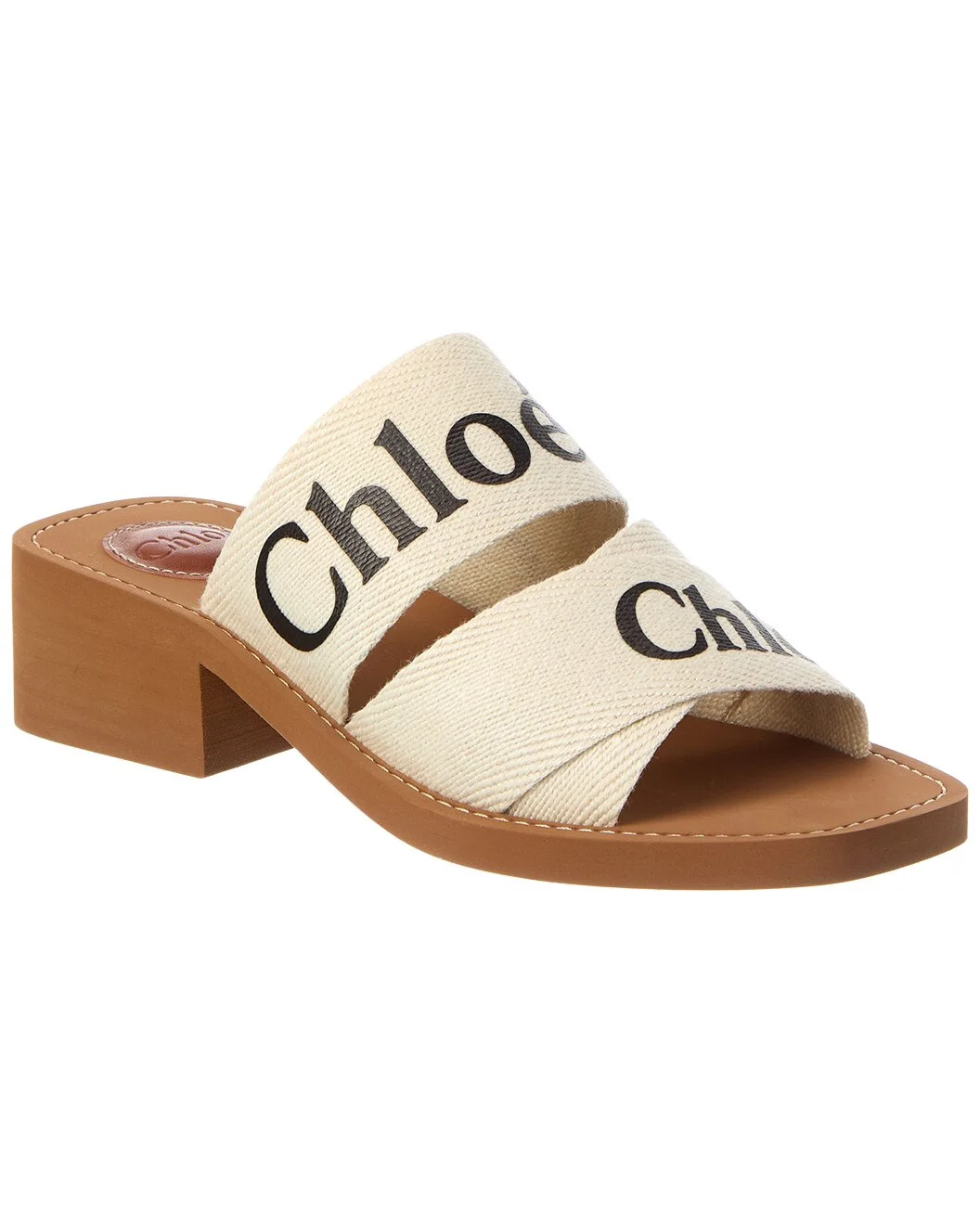 Chloé Woody Linen Sandal - 1