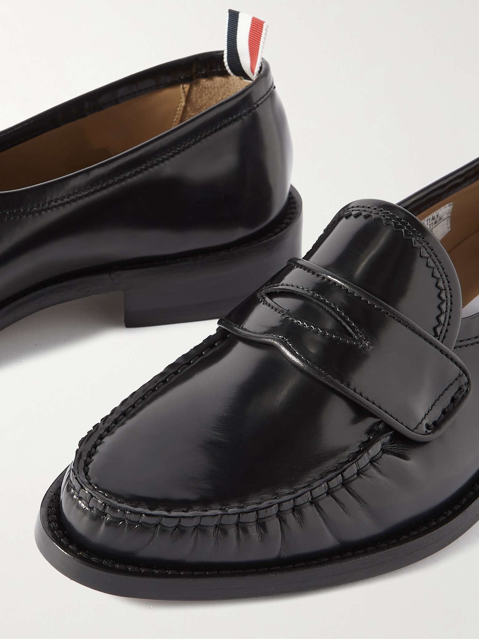 Varsity Patent-Leather Penny Loafers - 6