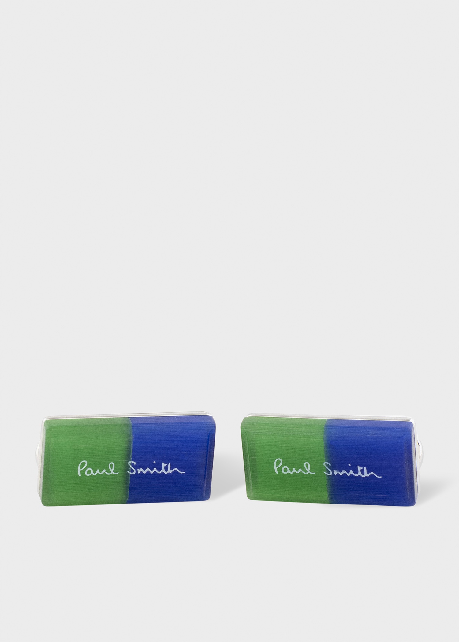 Blue and Green Two-Tone Cufflinks - 1