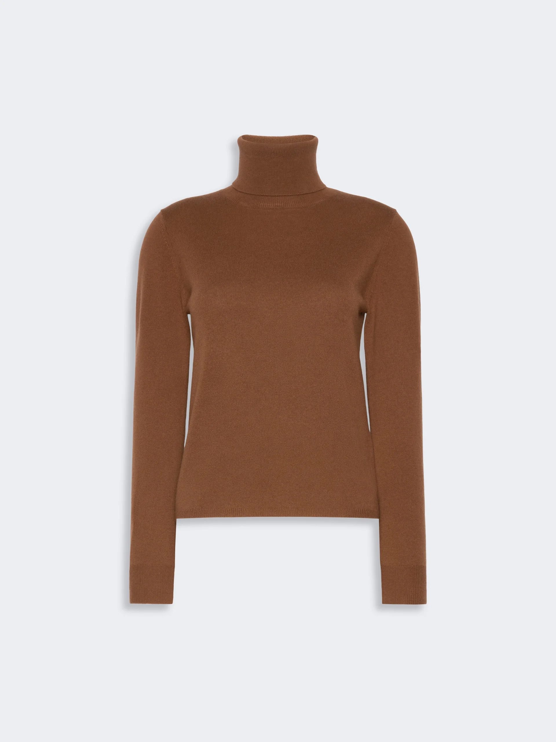 EDUCATA Wool and cashmere turtleneck sweater - TOBACCO - 1