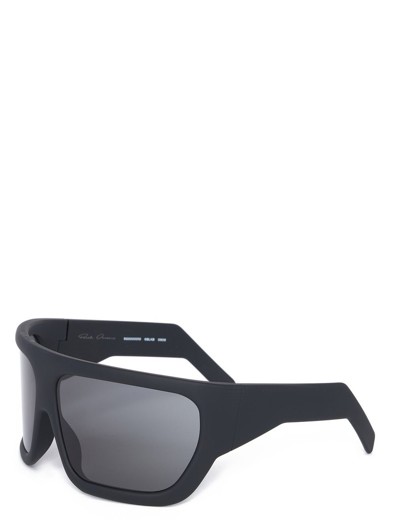 Rick Owens Shiny David Oversized D-Frame Acetate Sunglasses outlook