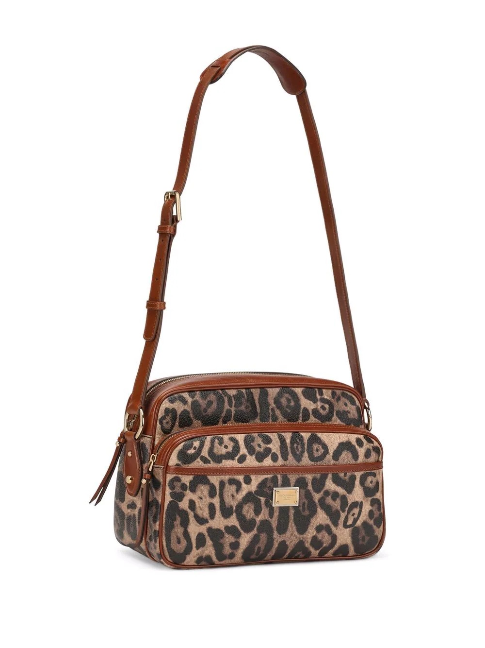 leopard print shoulder bag - 4