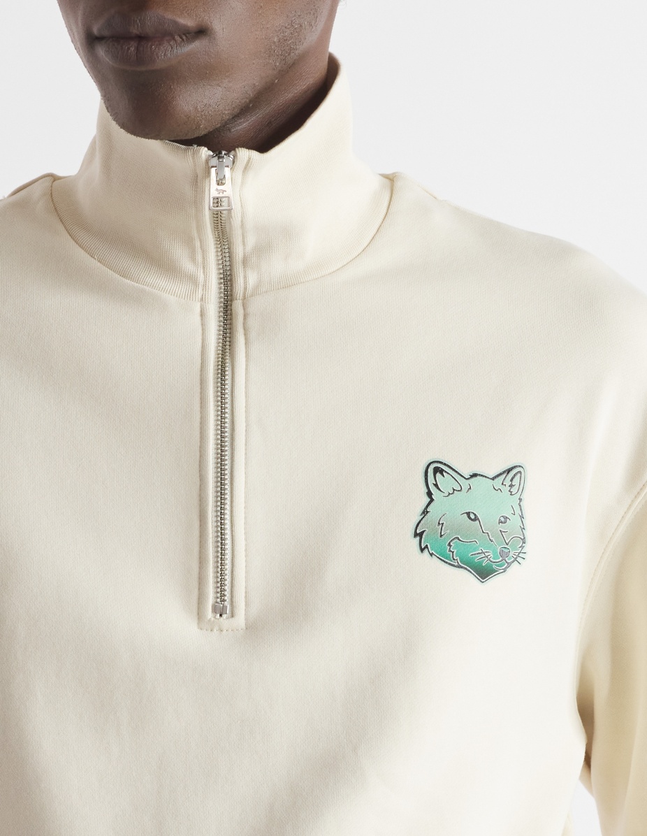 6-18 MAISON KITSUNE BEACH CLUB HALF ZIP COMFORT SWEATSHIRT - 5