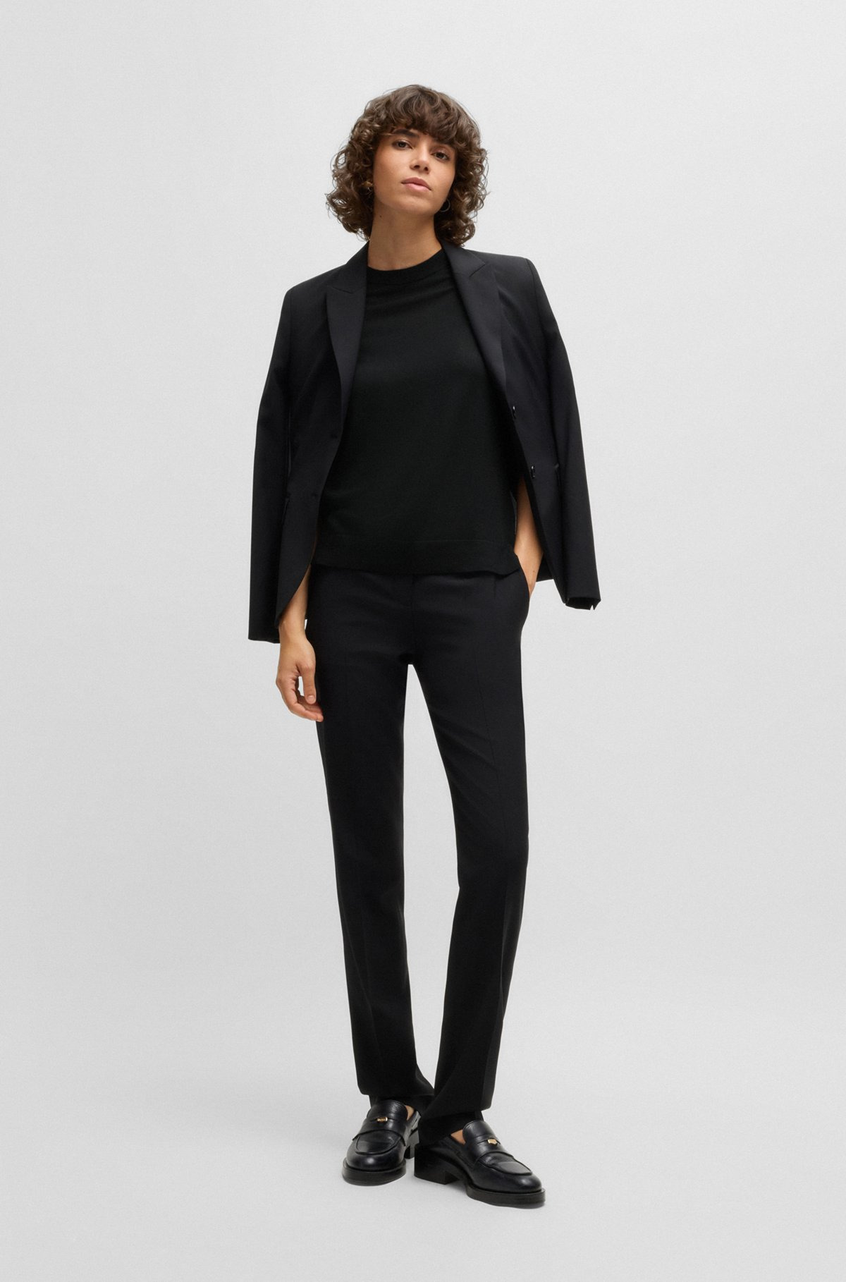 SHORT-SLEEVED SWEATER IN MERINO WOOL - 3