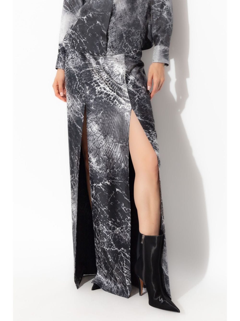 abstract-print skirt - 3