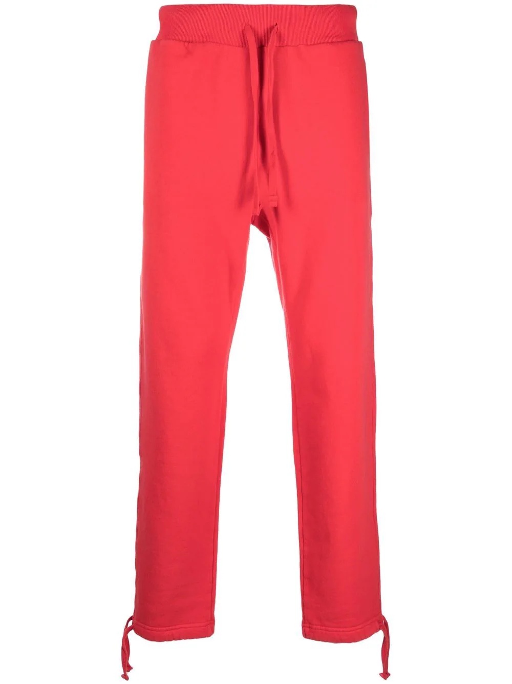 drawstring cotton track pants - 1