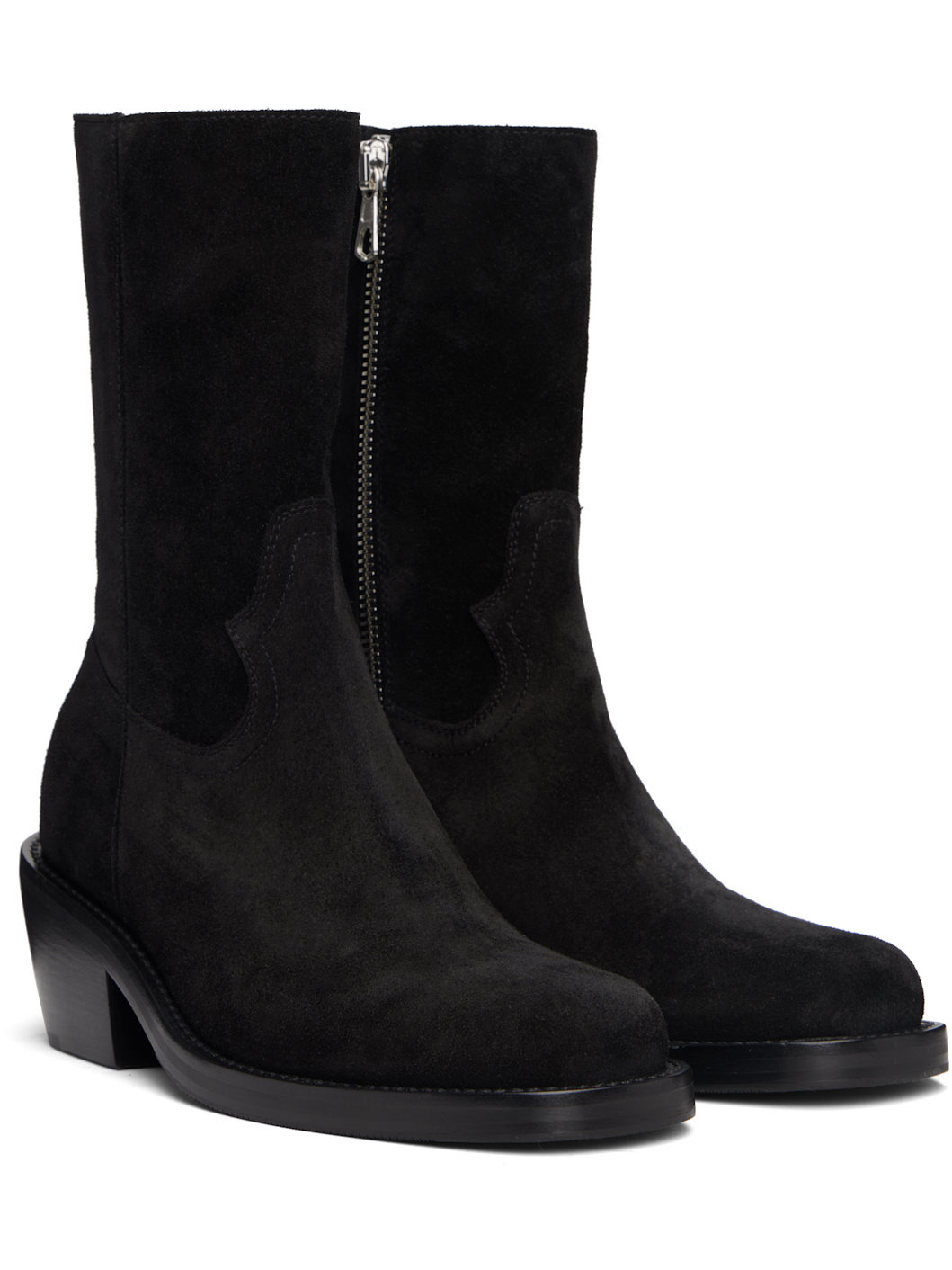 Black Zip Boots - 4