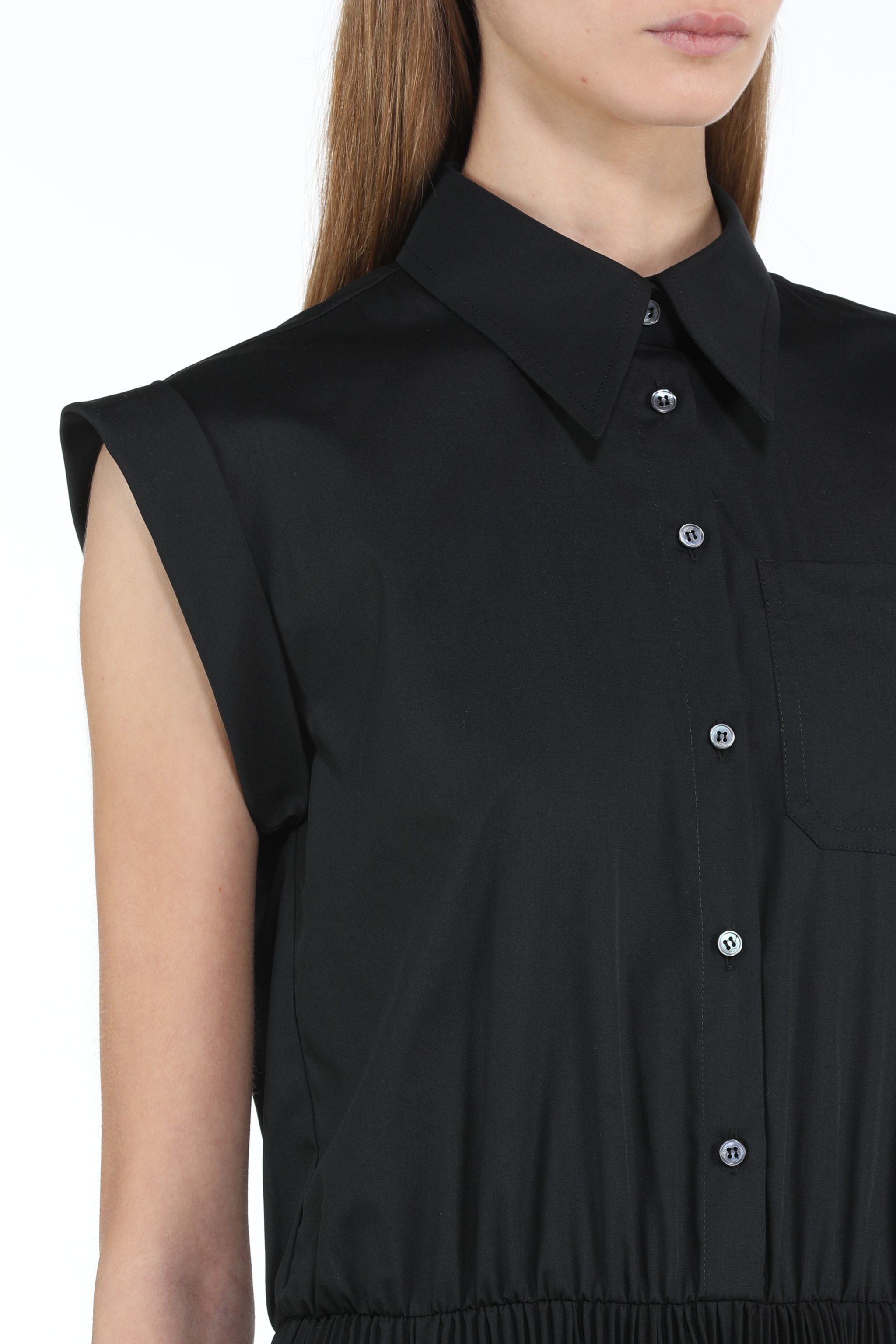 PLEATED SHIRT DRESS - 5