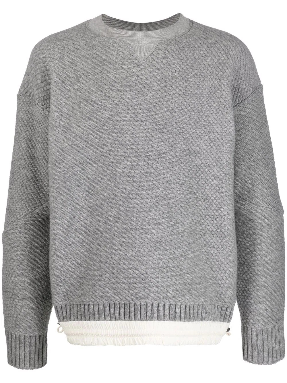 contrast-hem knit jumper - 1