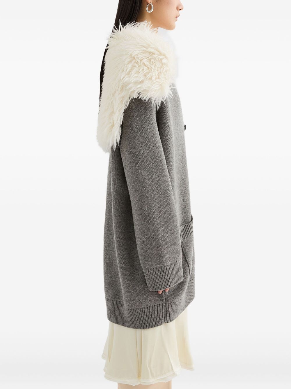 V-neck cardi-coat - 3