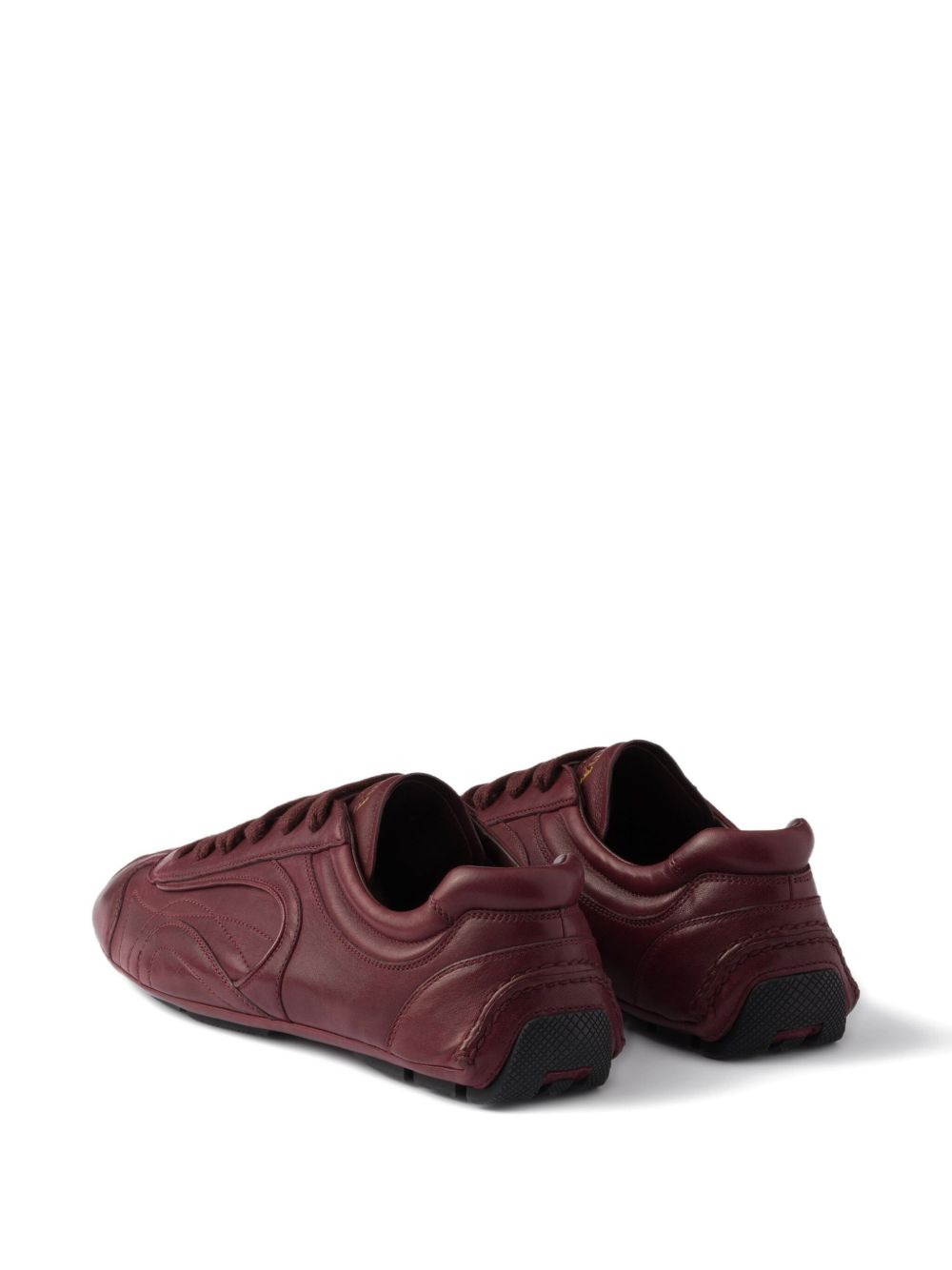 Antiqued nappa leather sneakers - 3