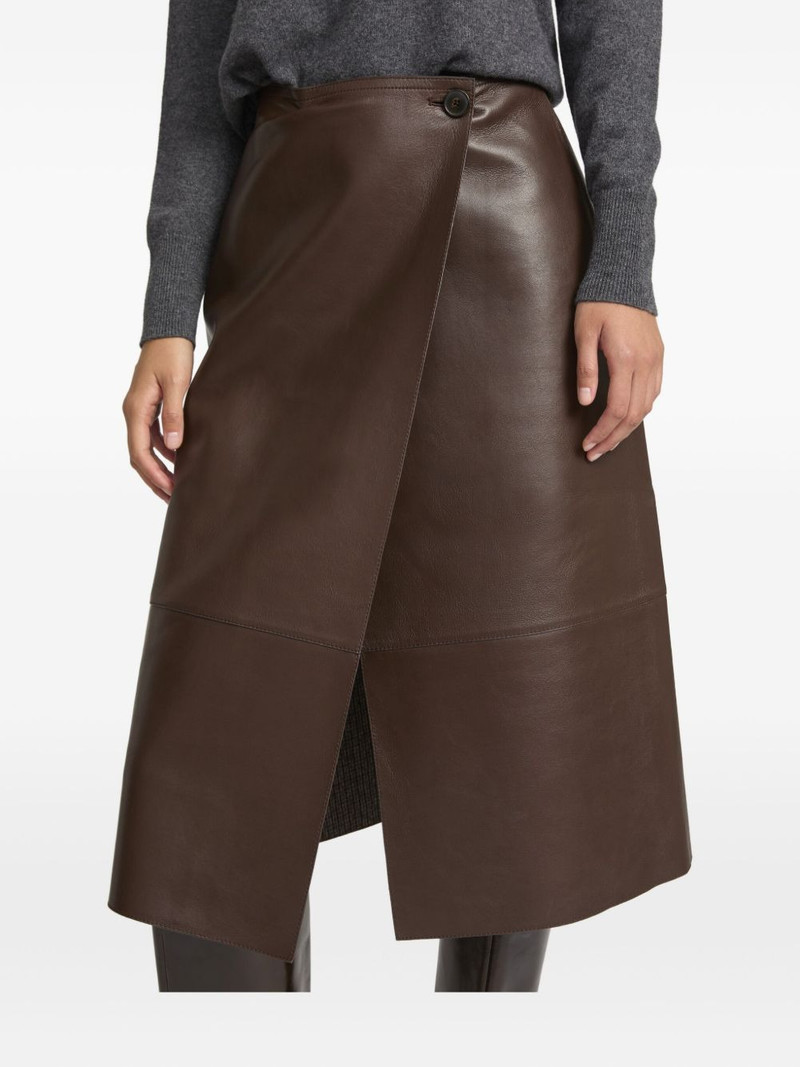 leather wrap midi skirt 4