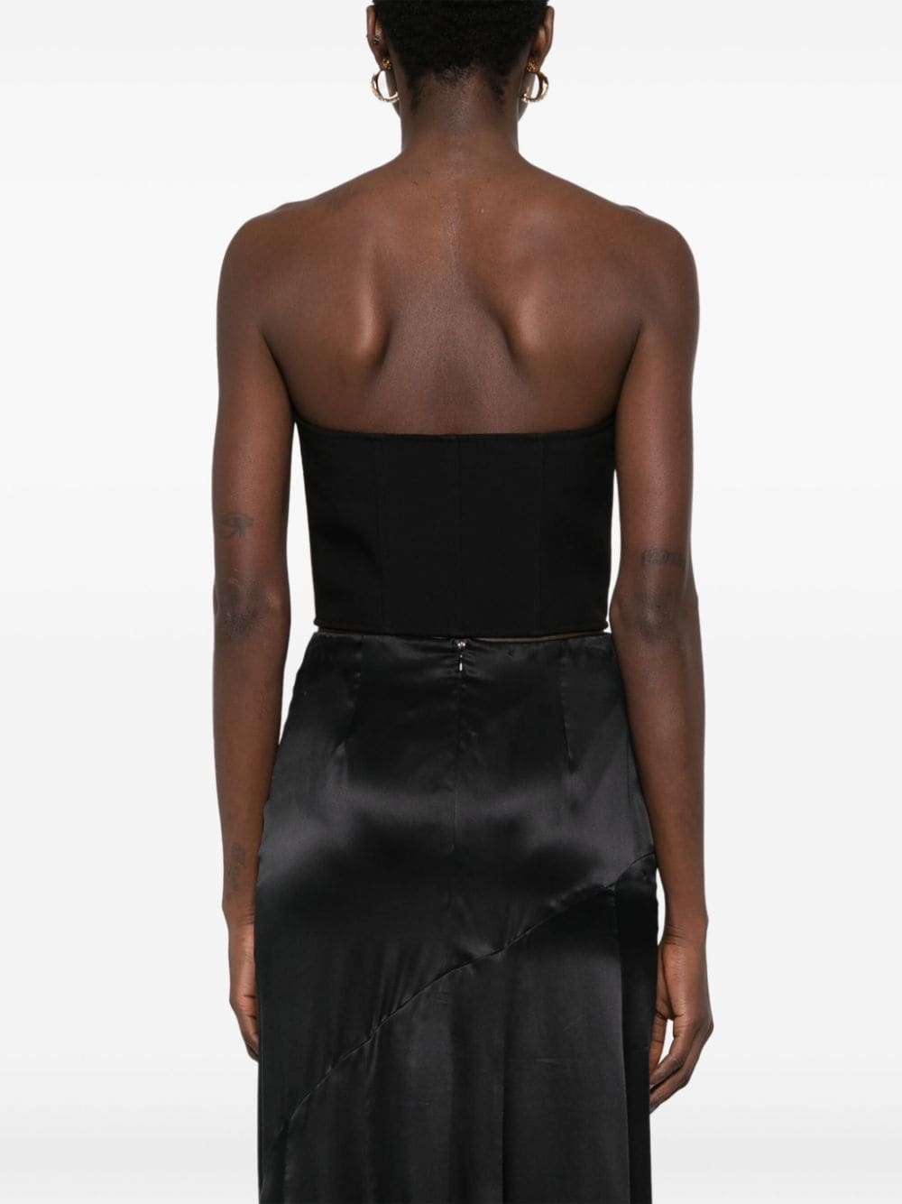 zip-fastening bustier top - 4