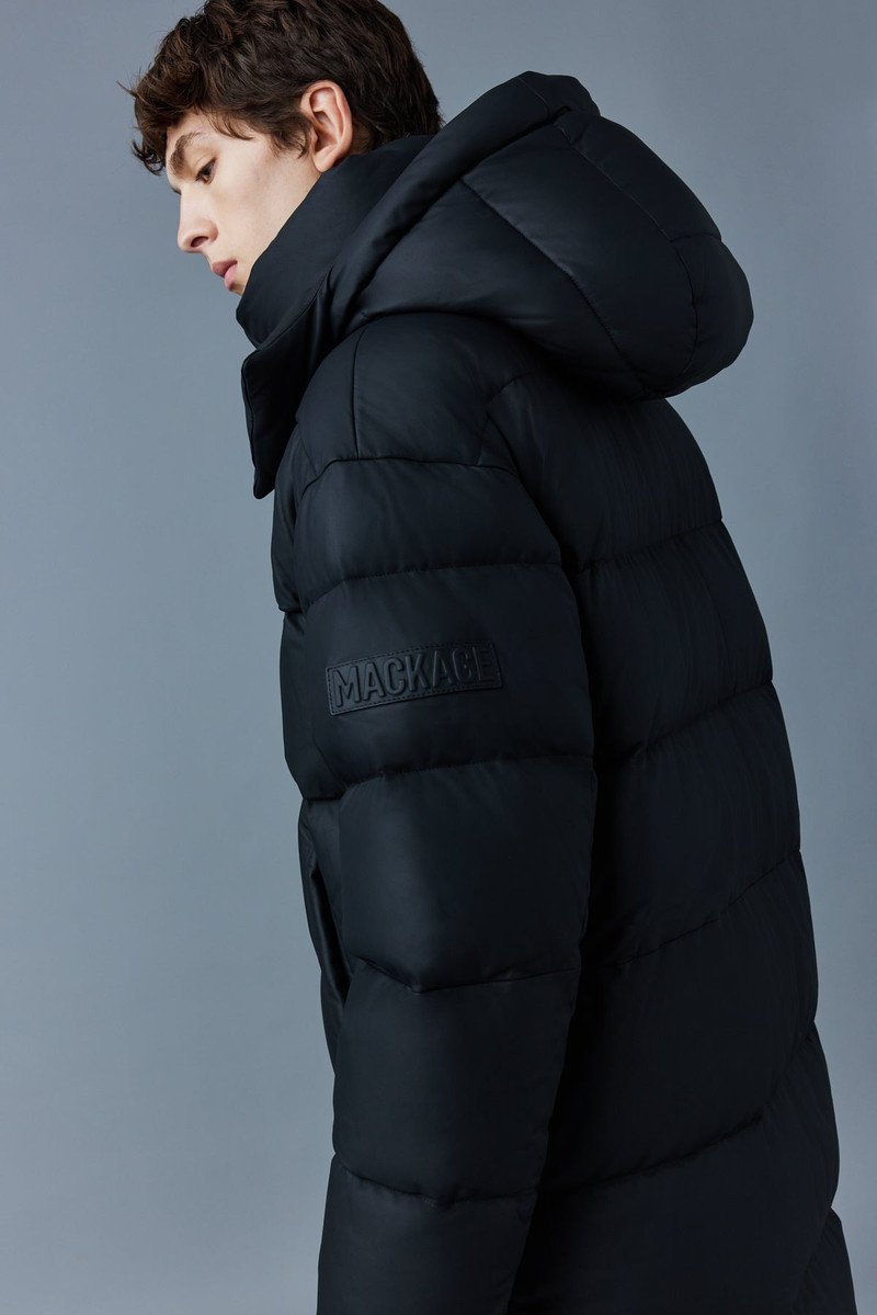 HILTON 2-in-1 (R) leather down parka with removable hood 5