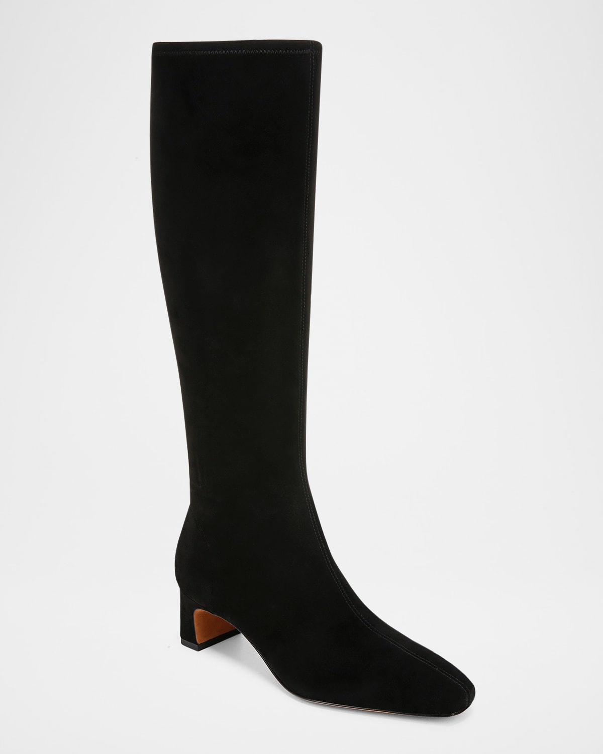 Saira Suede Kitten Knee Boots - 2