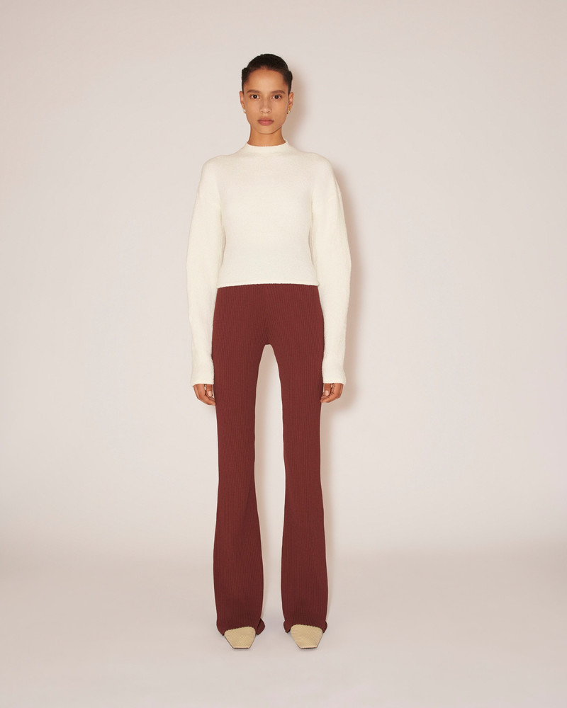 Nanushka OKI - Terry-knit crew neck sweater - Creme outlook