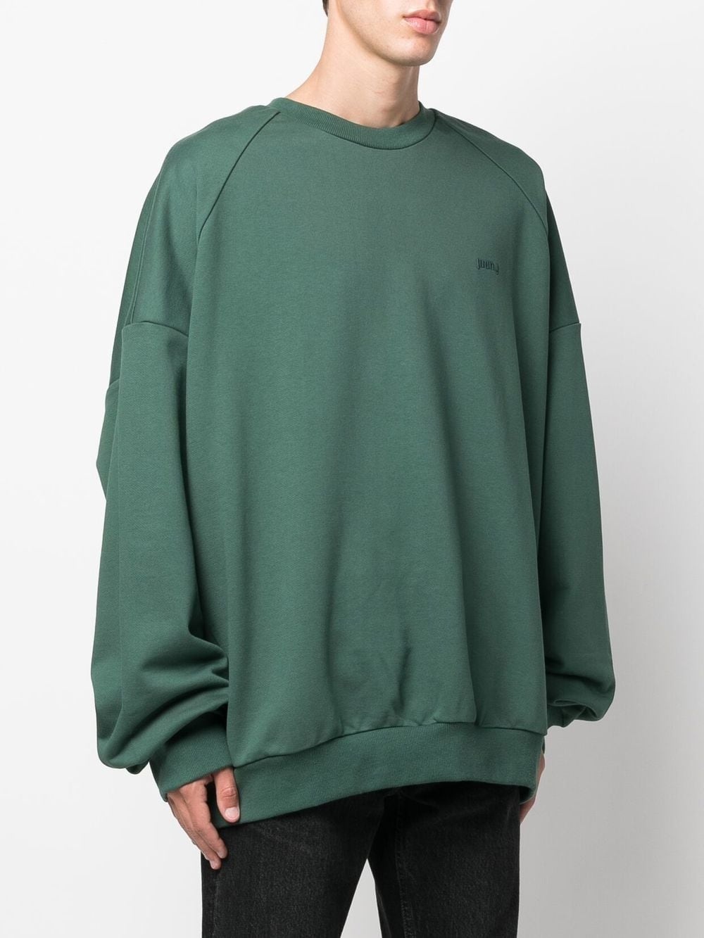 embroidered-logo crew-neck sweatshirt - 4