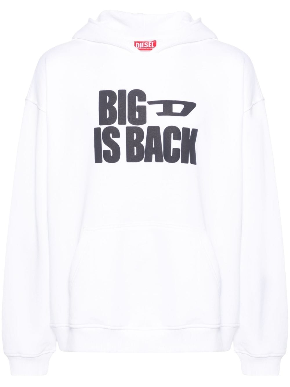 slogan-print cotton hoodie - 1