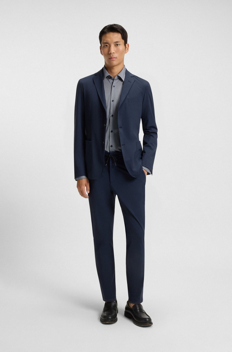 BOSS SLIM-FIT SHIRT IN PRINTED FLEX-WEAVE FABRIC outlook