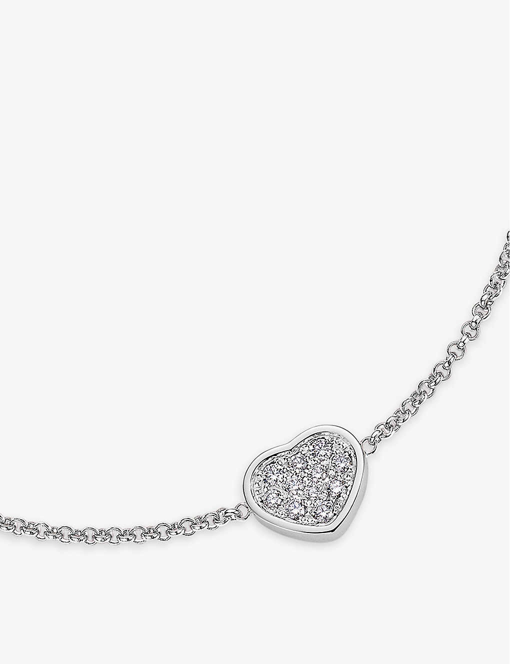 My Happy Hearts 18ct white-gold and 0.12ct brilliant-cut diamond bracelet - 1
