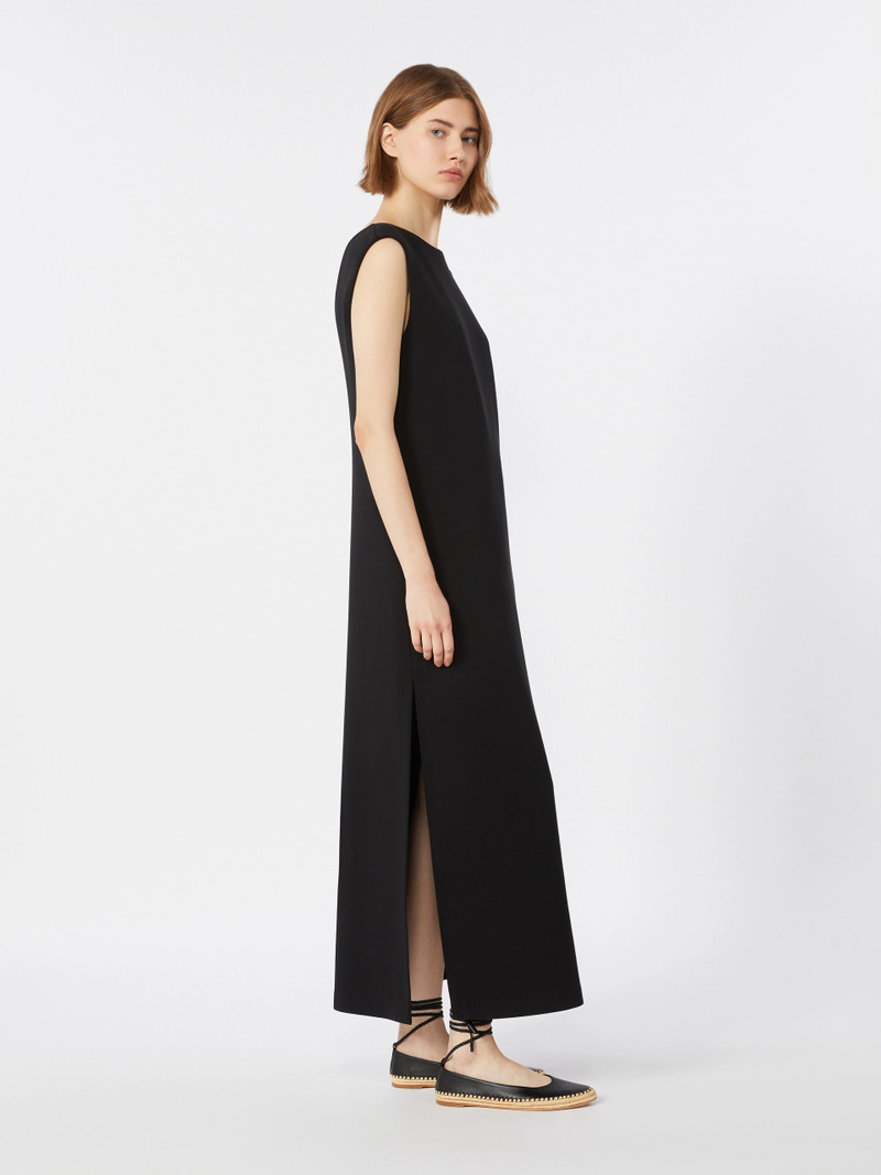 PEPLI Long scuba jersey dress - BLACK 3