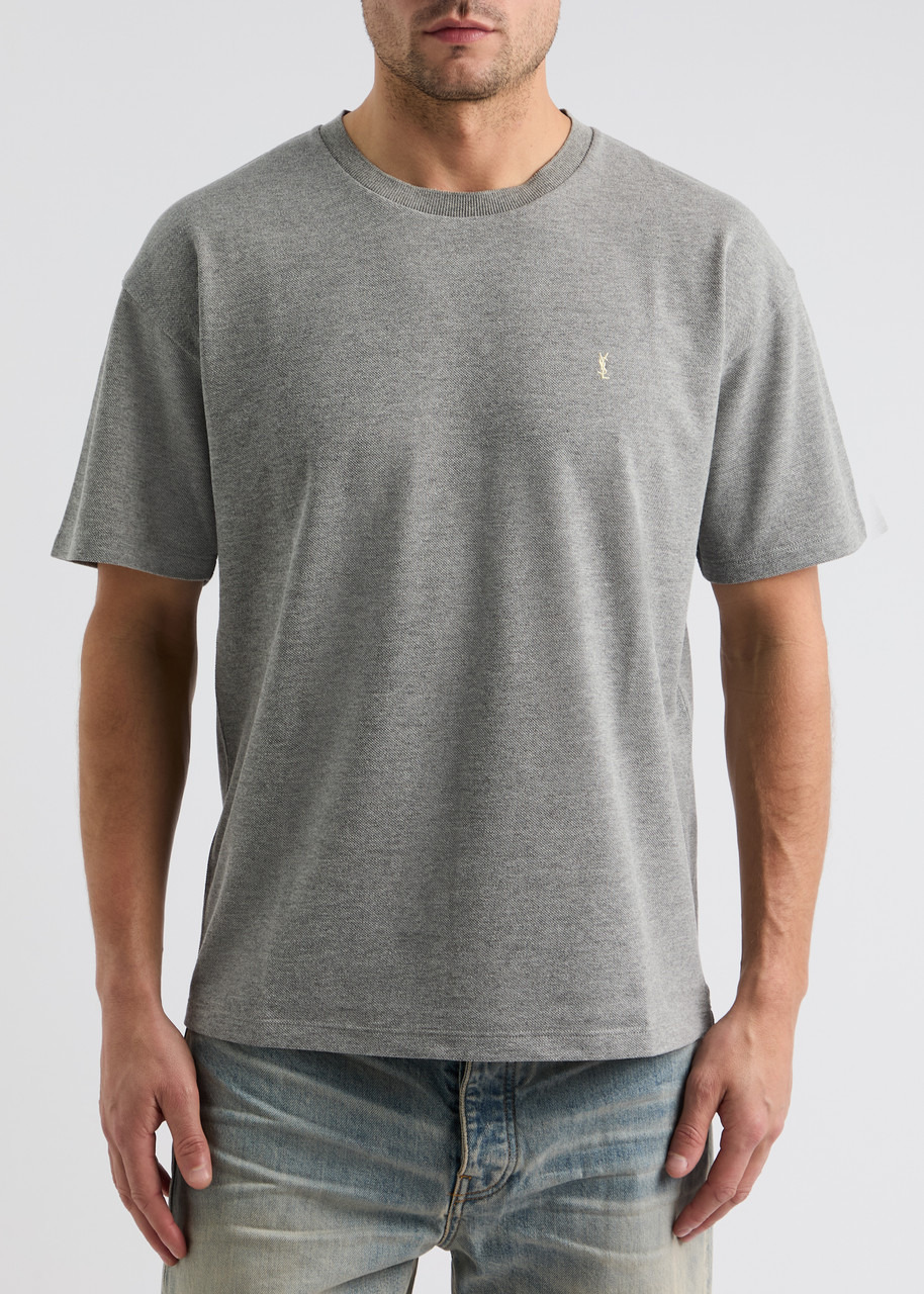 Cassandre logo-embroidered cotton-blend T-shirt - 2