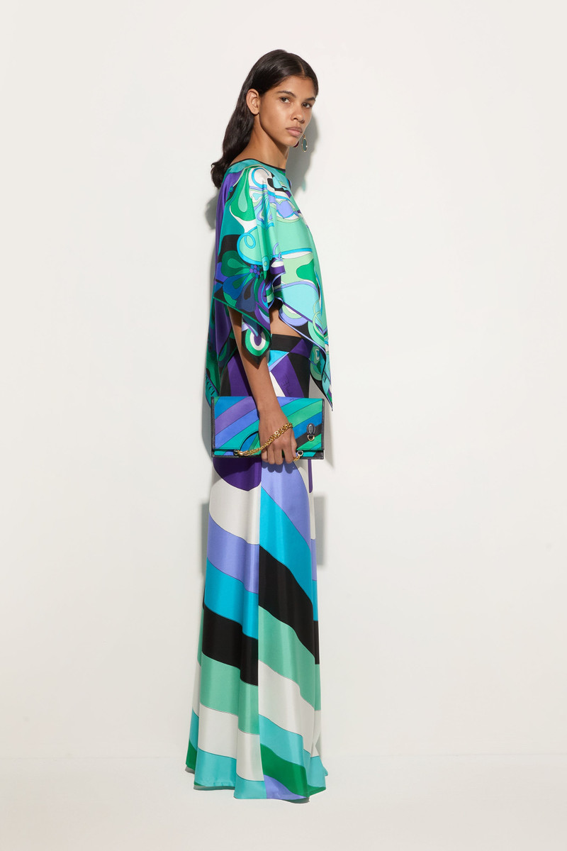 IRIDE PRINT SILK PANTS 3