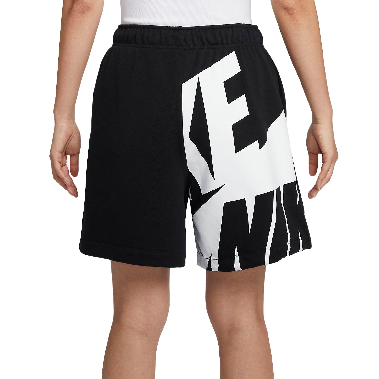 (WMNS) Nike Sportswear Air 6 Fleece Shorts (Asia Sizing) 'Black White' FN2247-010 - 2
