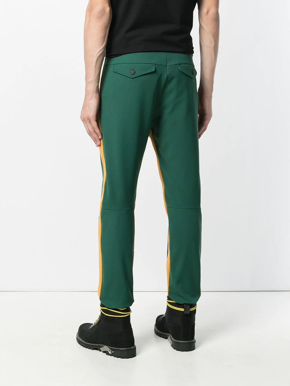 side-stripe woven trousers - 4