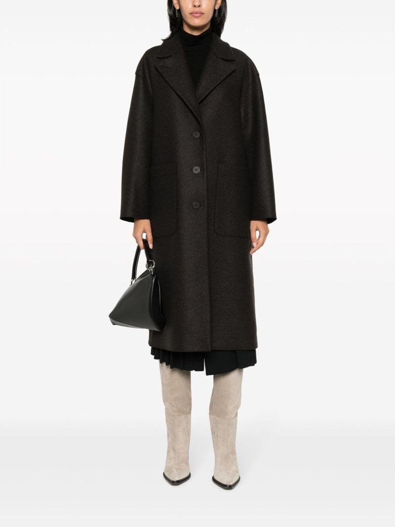 Harris Wharf London notched-lapels single-breasted coat outlook