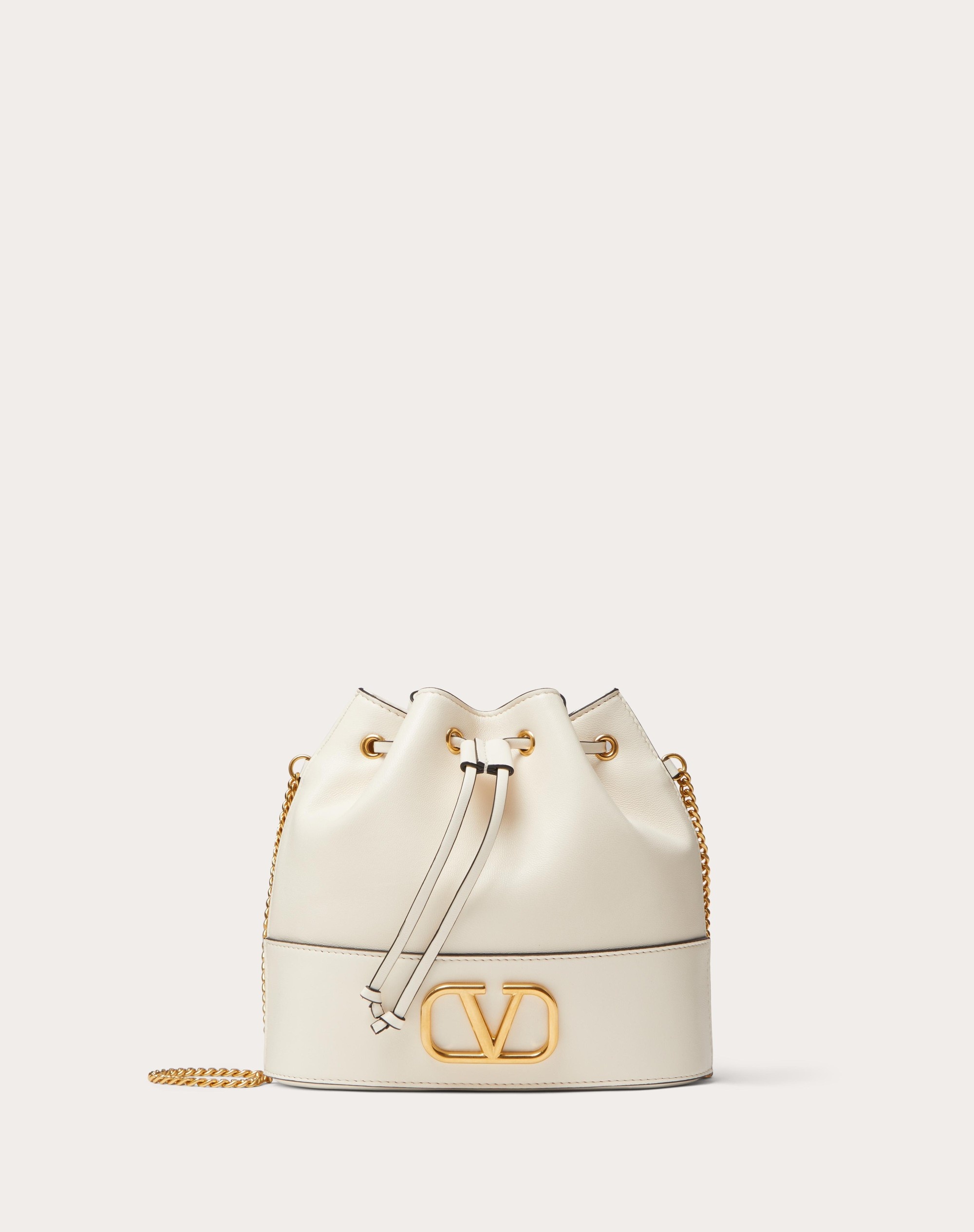 MINI BUCKET BAG IN NAPPA WITH VLOGO SIGNATURE CHAIN - 1