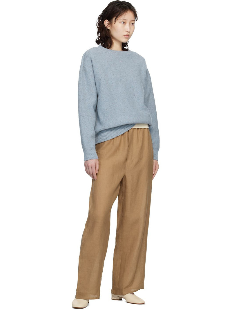 BASERANGE Tan Fine Linen Stoa Lounge Pants outlook