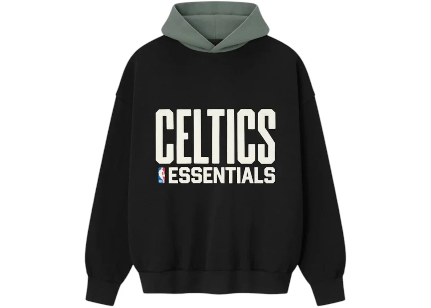 Fear of God Essentials Celtics Sport Hoodie Black/Balsam Green - 1