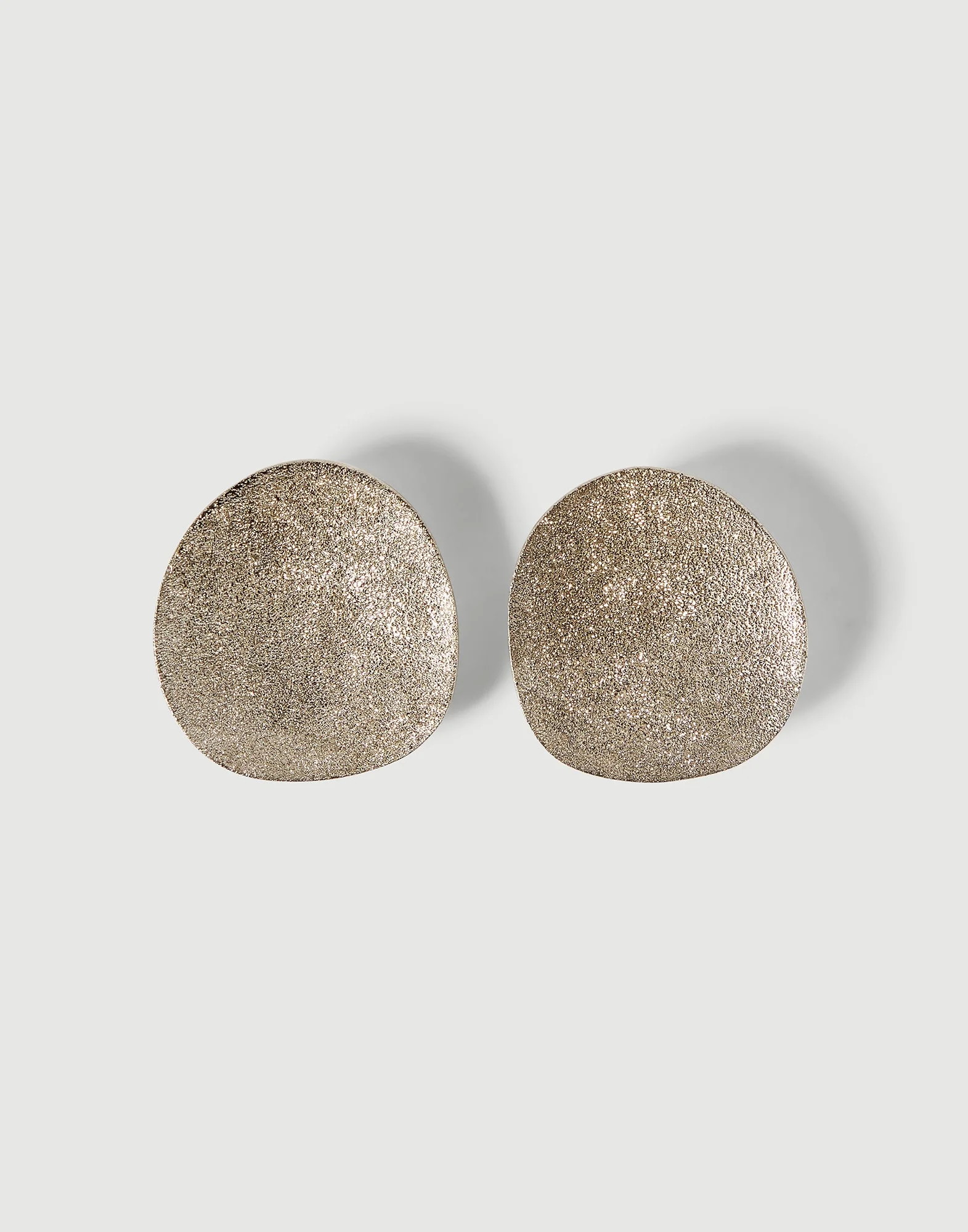 Sterling Silver shimmer disc earrings - 1