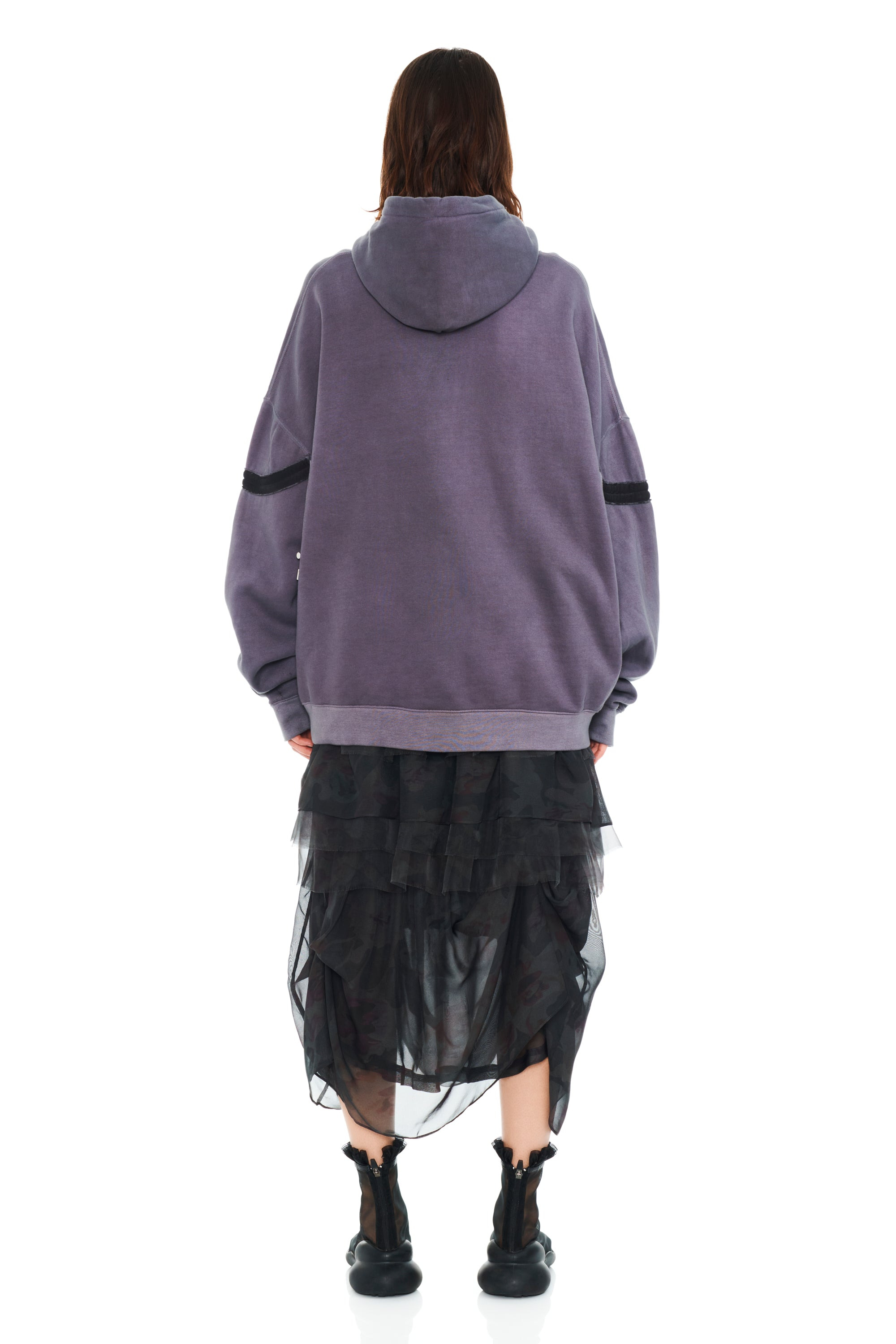 CHARCOAL FLAMES STAR HOODIE - 4