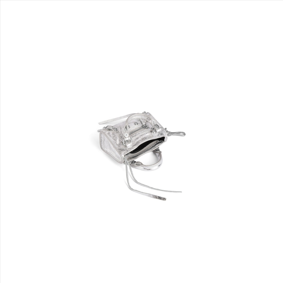Women's Le City Micro Bag Charm Metallized in Silver - 2