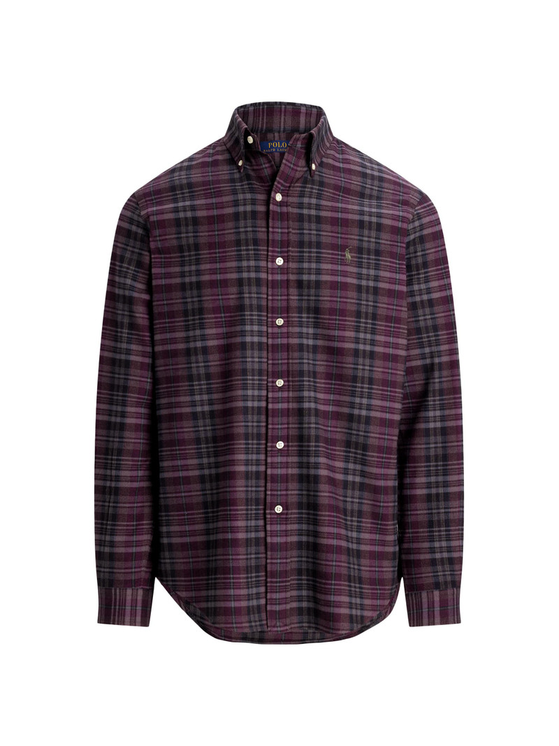 Men's Plaid Performance Twill Shirt - Wine Black Multi 1