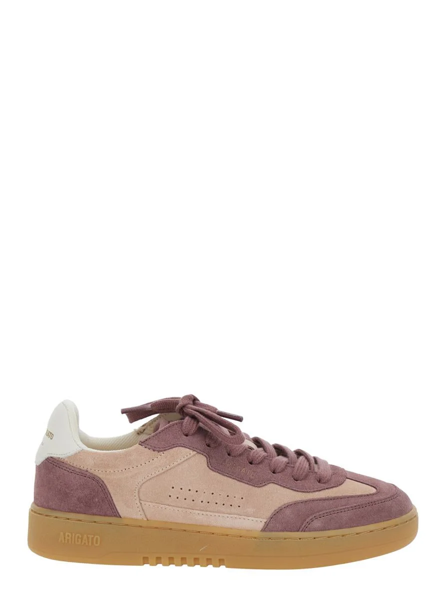 Axel Arigato 'Dice T-Toe' Pink Low Top Sneakers With Contrasting Heel With Logo Lettering In Suede W - 1