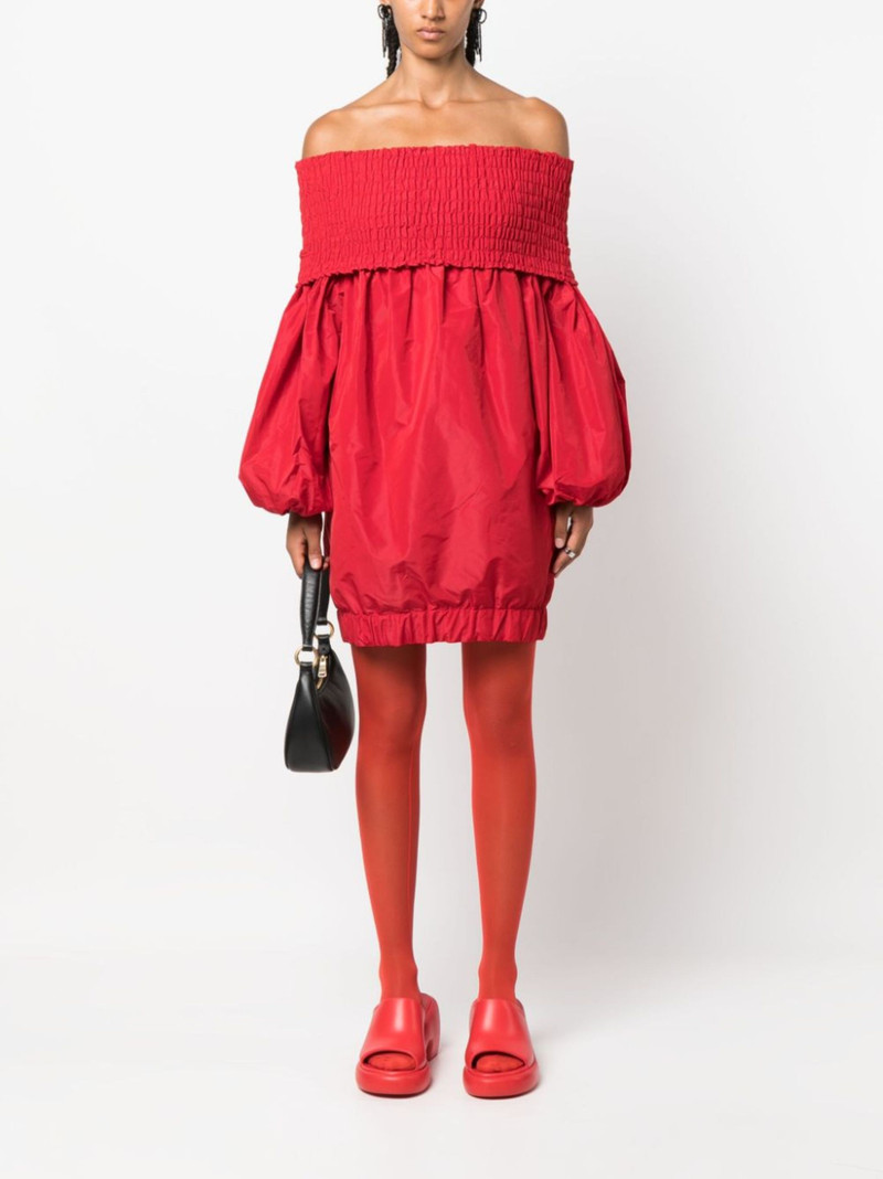 PATOU off-shoulder long-sleeve dress outlook