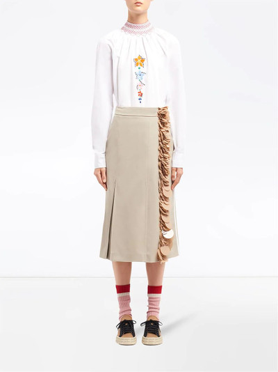 Prada sequin trim skirt outlook